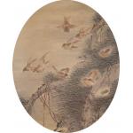 【可 - 電洽】【鳥松圖】名畫家-高劍父(西元1879～1951)他的工筆人物、花鳥表現手法....